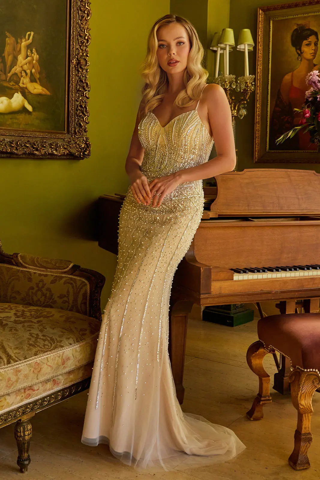 Celeste Crystal Corset Dress