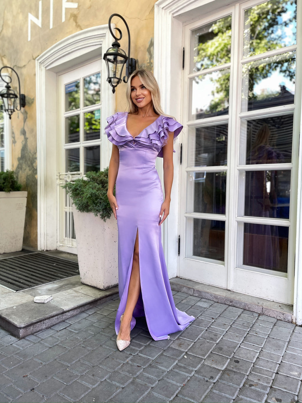 Amethyst Satin Gown