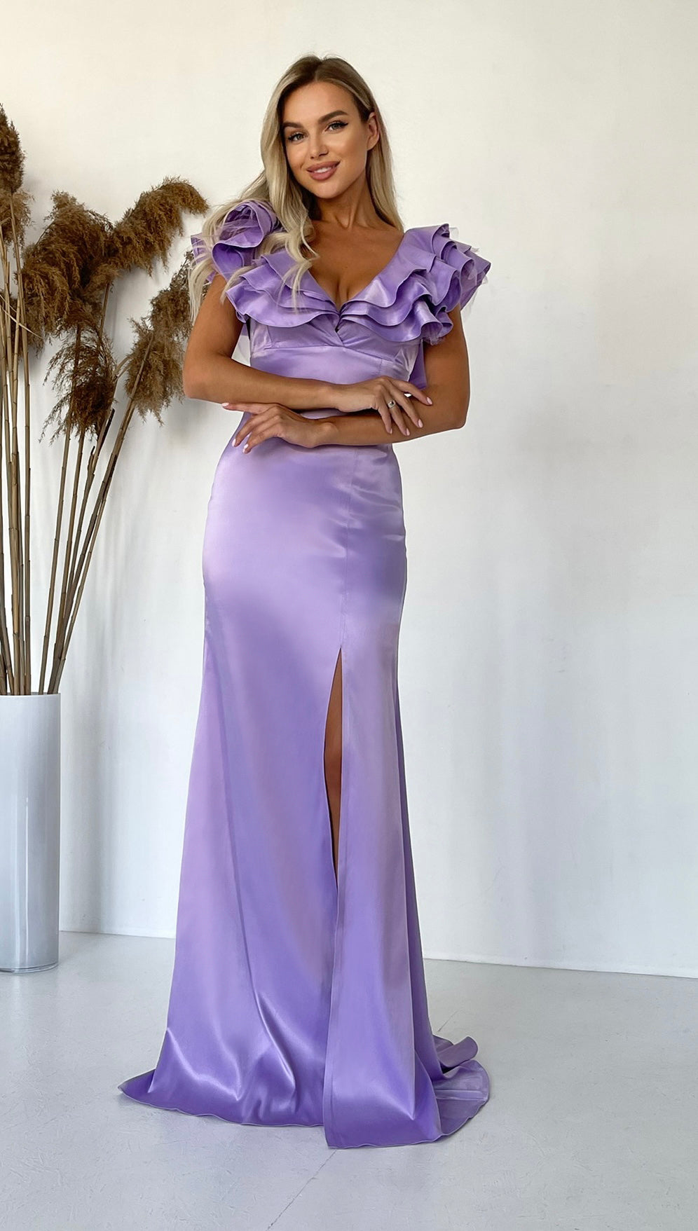 Amethyst Satin Gown