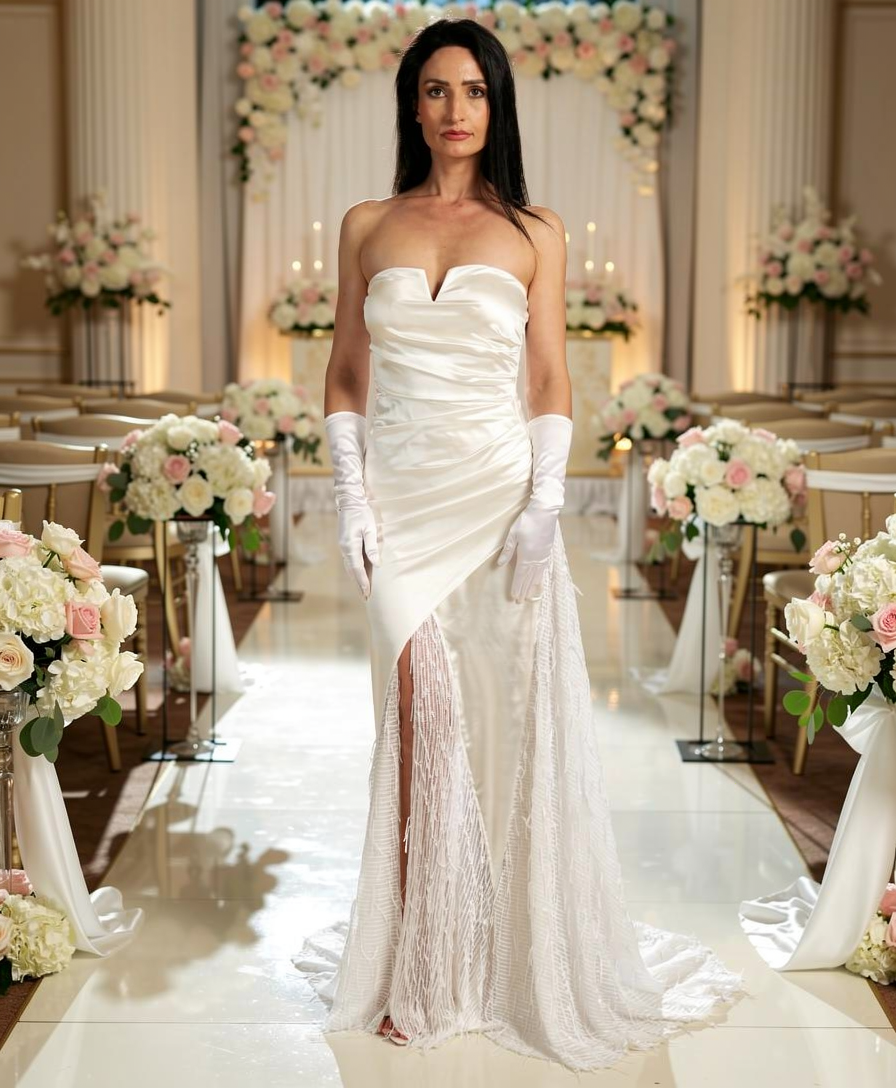 Ethel Sequin Train Gown