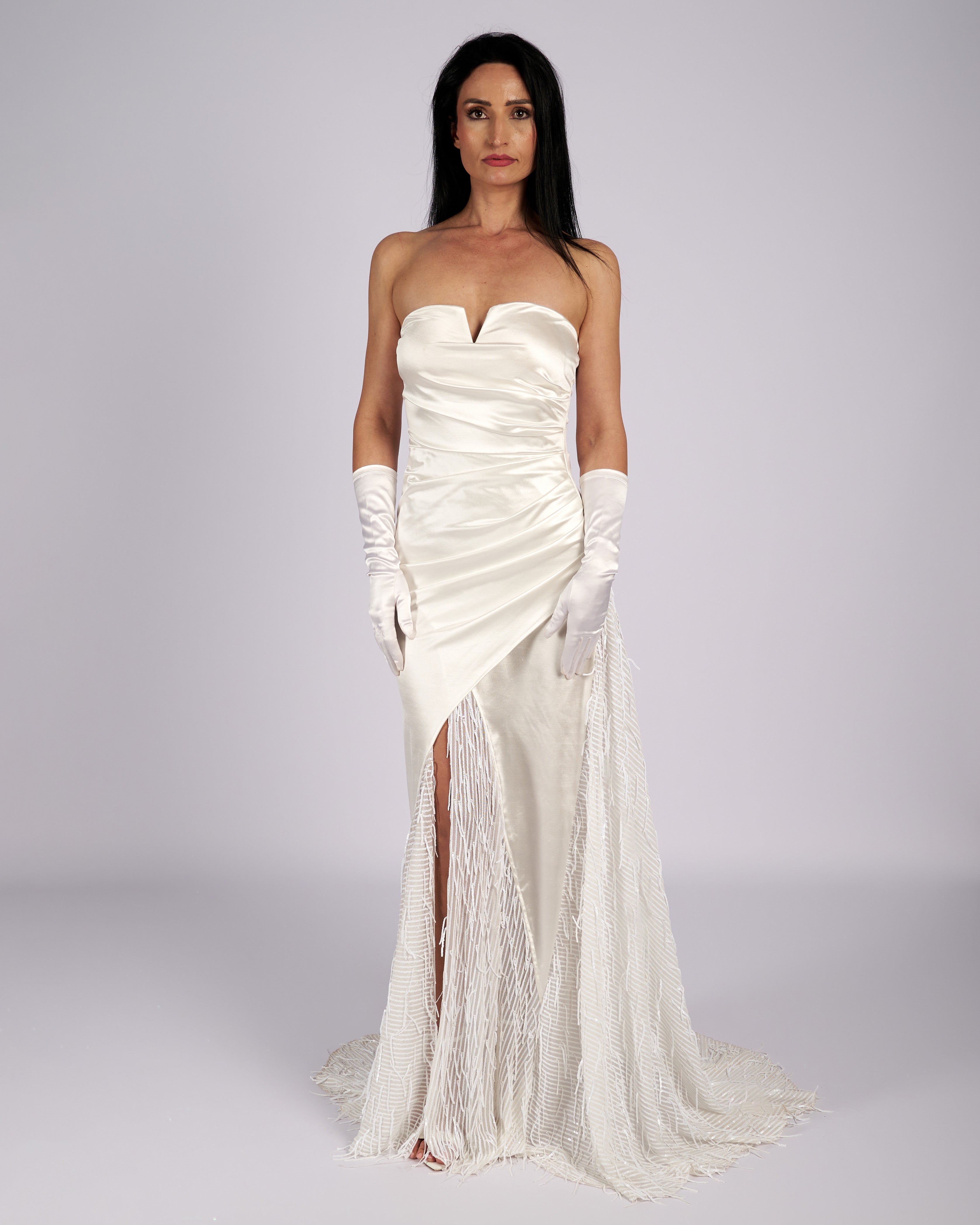 Ethel Sequin Train Gown