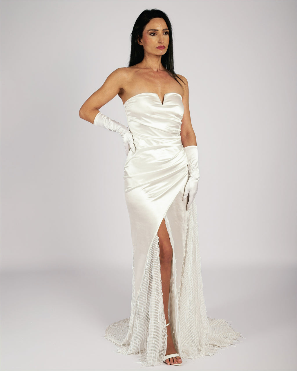 Ethel Sequin Train Gown