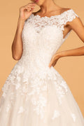 Ivory Boat Neck Gown