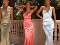 Midnight Sculpt Satin Dress
