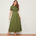 Olive Lace Elegance Dress